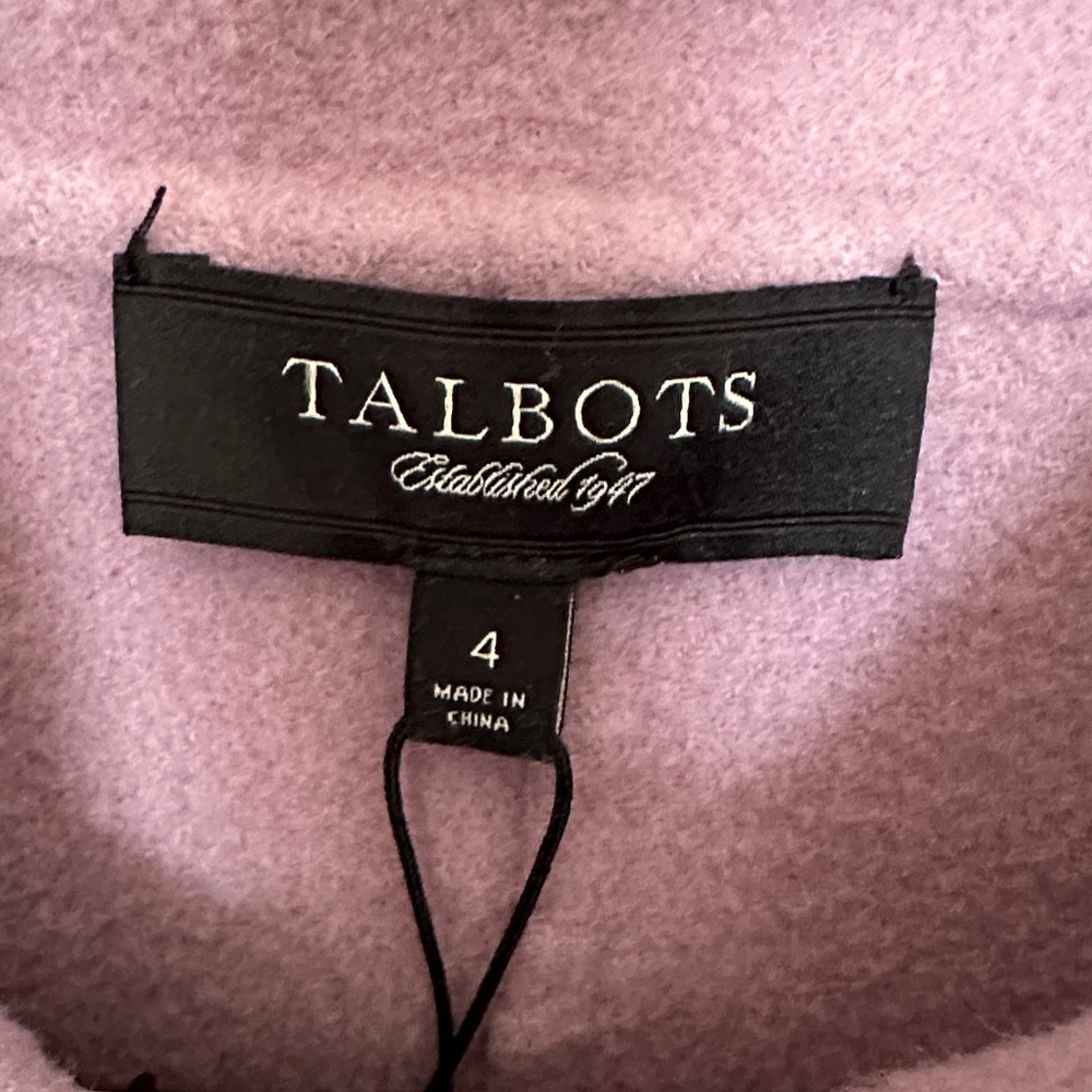 Talbots Lilac 80% Wool-Blend Coat - Size 4 - Picture 2 of 9